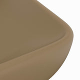 Lavabo de luxe rectangulaire Crème mat 71x38 cm Céramique