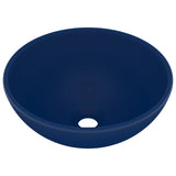 Lavabo rond de luxe de salle Bleu foncé mat 32,5x14cm Céramique