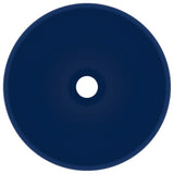 Lavabo rond de luxe de salle Bleu foncé mat 32,5x14cm Céramique