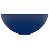 Lavabo rond de luxe de salle Bleu foncé mat 32,5x14cm Céramique