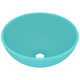 Lavabo rond de salle de bain Vert clair mat 32,5x14cm Céramique