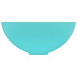 Lavabo rond de salle de bain Vert clair mat 32,5x14cm Céramique