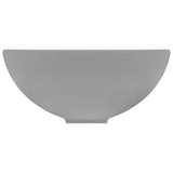 Lavabo rond de luxe de salle Gris clair mat 32,5x14cm Céramique