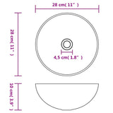 Lavabo de salle de bain Céramique Bleu clair Rond