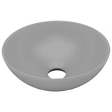 Lavabo de salle de bain Céramique Gris clair Rond