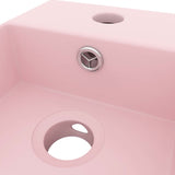 Lavabo de salle de bain avec trop-plein Céramique Rose