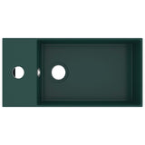 Bathroom sink with overflow Ceramic Dark green