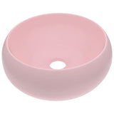 Lavabo rond de luxe Rose mat 40x15 cm Céramique