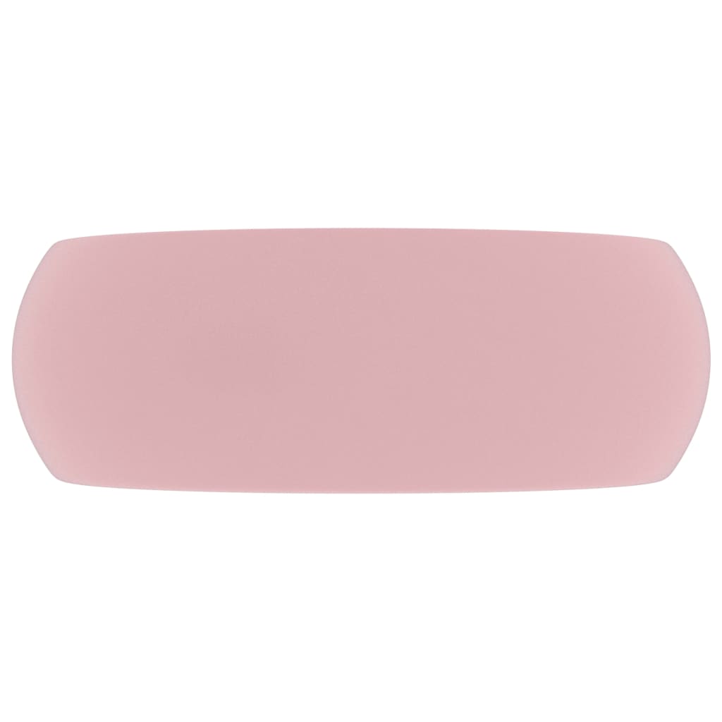 Lavabo rond de luxe Rose mat 40x15 cm Céramique