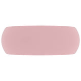 Lavabo rond de luxe Rose mat 40x15 cm Céramique