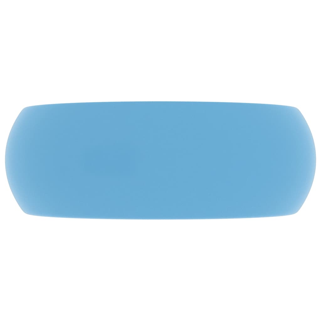 Lavabo rond de luxe Bleu clair mat 40x15 cm Céramique