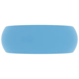 Lavabo rond de luxe Bleu clair mat 40x15 cm Céramique