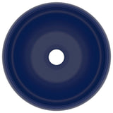 Lavabo rond de luxe Bleu foncé mat 40x15 cm Céramique