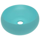 Lavabo rond de luxe Vert clair mat 40x15 cm Céramique