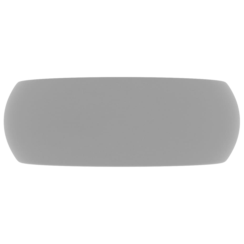 Lavabo rond de luxe Gris clair mat 40x15 cm Céramique