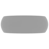 Lavabo rond de luxe Gris clair mat 40x15 cm Céramique