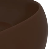 Lavabo rond de luxe Marron foncé mat 40x15 cm Céramique