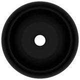 Lavabo rond de luxe Noir mat 40x15 cm Céramique