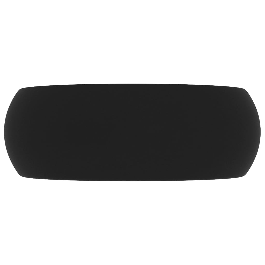 Lavabo rond de luxe Noir mat 40x15 cm Céramique