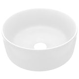 Lavabo rond de luxe Blanc mat 40x15 cm Céramique