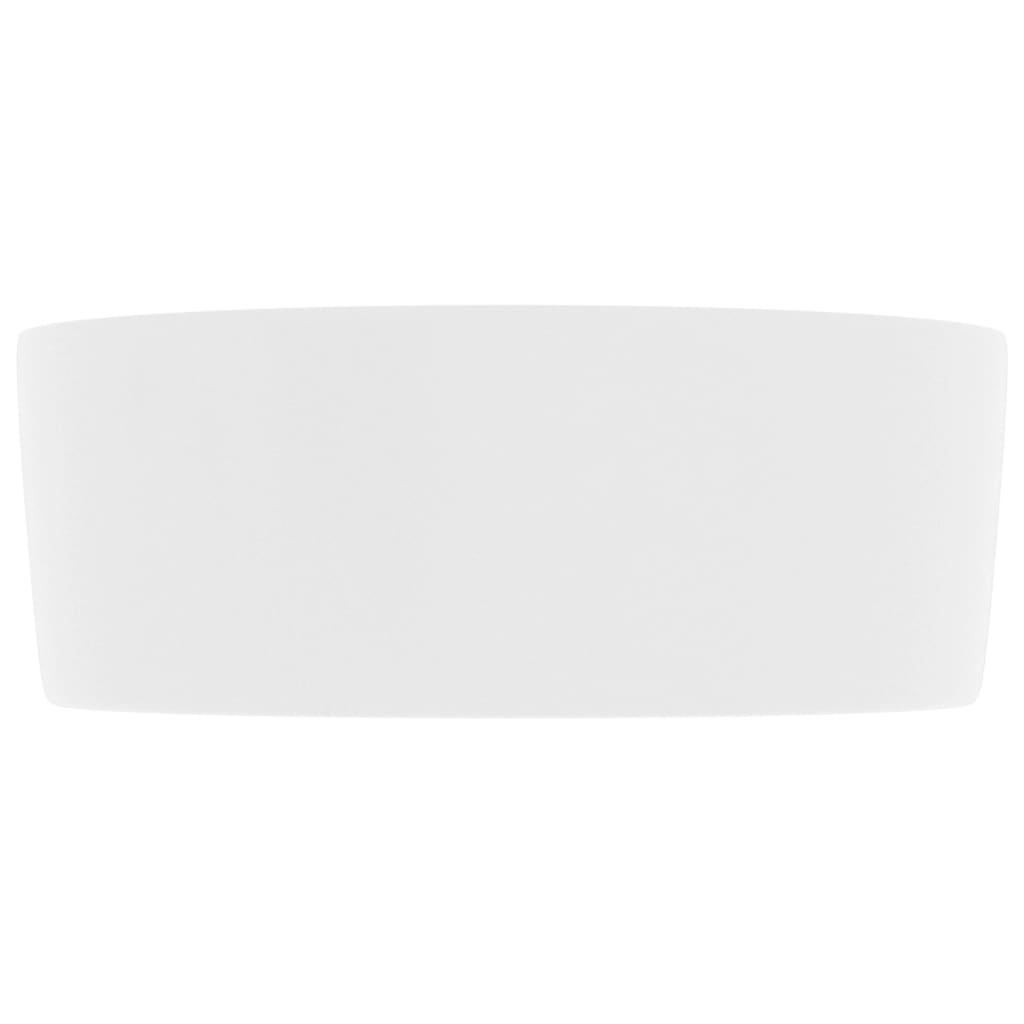 Lavabo rond de luxe Blanc mat 40x15 cm Céramique