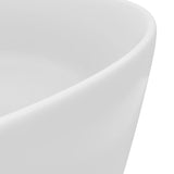 Lavabo rond de luxe Blanc mat 40x15 cm Céramique