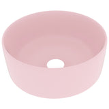 Lavabo rond de luxe Rose mat 40x15 cm Céramique