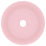 Lavabo rond de luxe Rose mat 40x15 cm Céramique