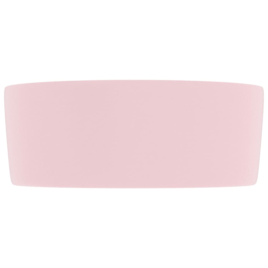 Lavabo rond de luxe Rose mat 40x15 cm Céramique