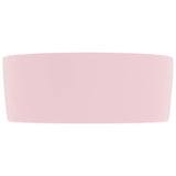 Lavabo rond de luxe Rose mat 40x15 cm Céramique