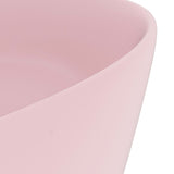 Lavabo rond de luxe Rose mat 40x15 cm Céramique