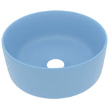 Lavabo rond de luxe Bleu clair mat 40x15 cm Céramique