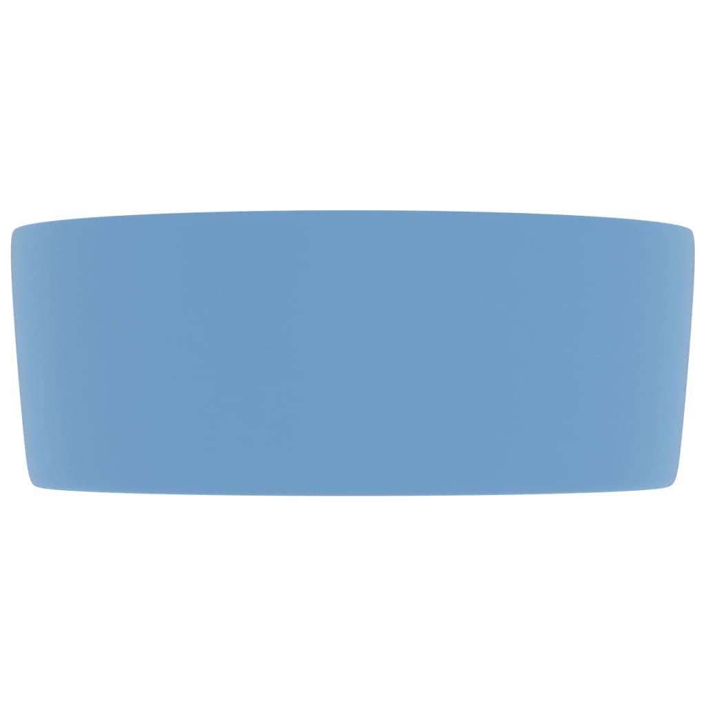 Lavabo rond de luxe Bleu clair mat 40x15 cm Céramique