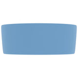 Lavabo rond de luxe Bleu clair mat 40x15 cm Céramique