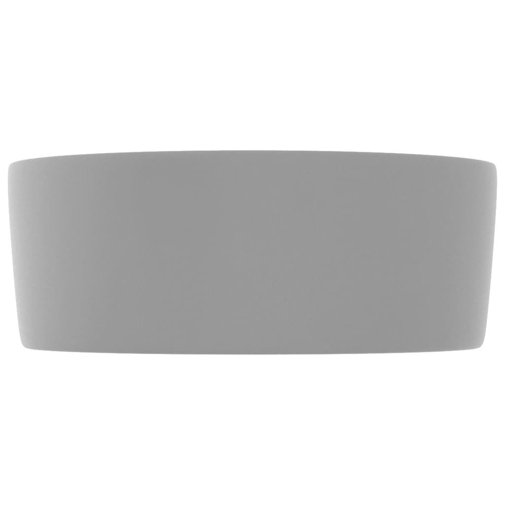 Lavabo rond de luxe Gris clair mat 40x15 cm Céramique