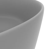 Lavabo rond de luxe Gris clair mat 40x15 cm Céramique