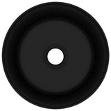 Lavabo rond de luxe Noir mat 40x15 cm Céramique