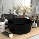 Lavabo rond de luxe Noir mat 40x15 cm Céramique