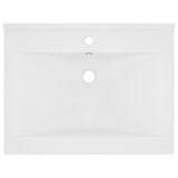 Lavabo avec trou de robinet Blanc mat 60x46 cm Céramique