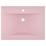 Lavabo avec trou de robinet Rose mat 60x46 cm Céramique