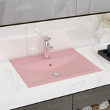 Lavabo avec trou de robinet Rose mat 60x46 cm Céramique