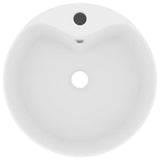 Lavabo de luxe avec trop-plein Blanc mat 36x13 cm Céramique