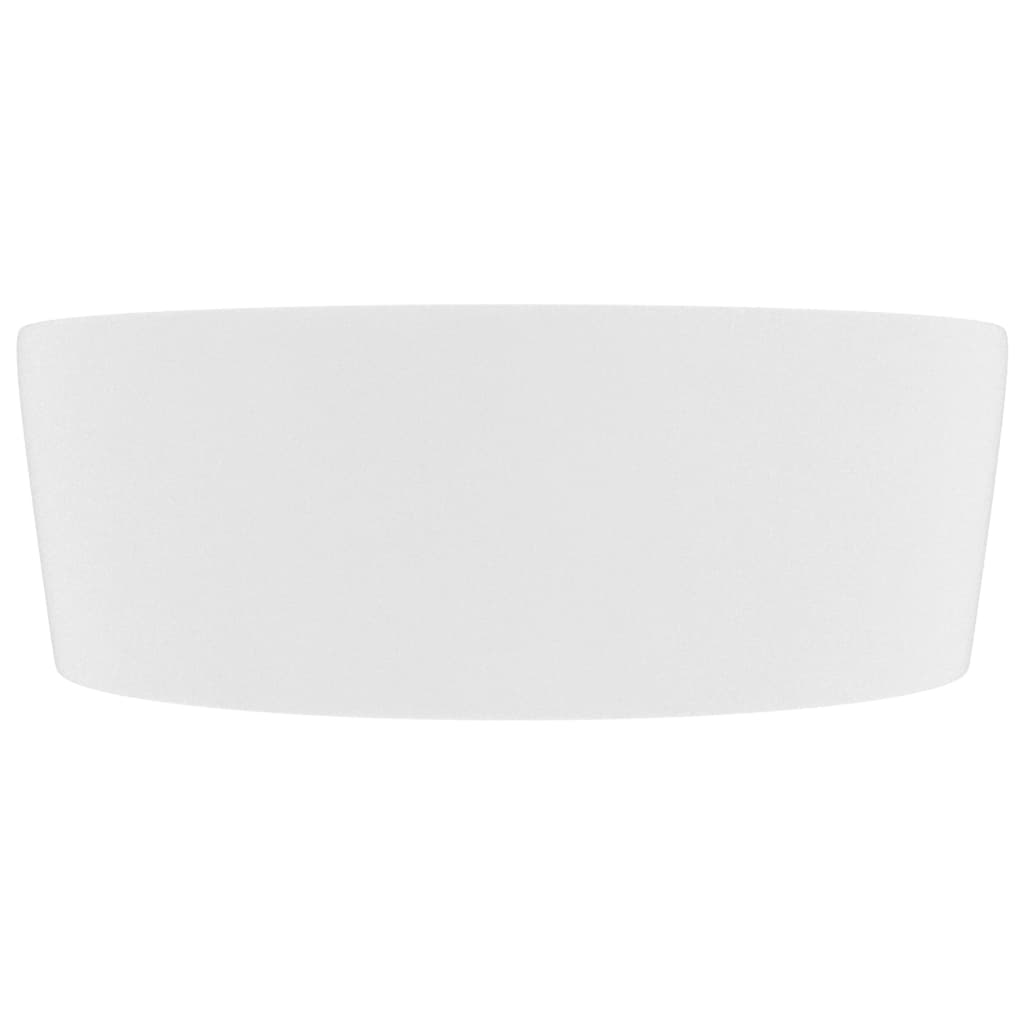 Lavabo de luxe avec trop-plein Blanc mat 36x13 cm Céramique