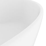 Lavabo de luxe avec trop-plein Blanc mat 36x13 cm Céramique