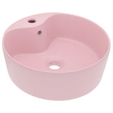 Lavabo de luxe avec trop-plein Rose mat 36x13 cm Céramique