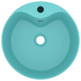 Lavabo de luxe avec trop-plein Vert clair mat 36x13cm Céramique