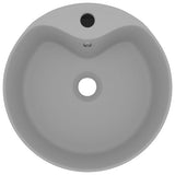 Lavabo de luxe avec trop-plein Gris clair mat 36x13cm Céramique