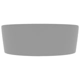 Lavabo de luxe avec trop-plein Gris clair mat 36x13cm Céramique