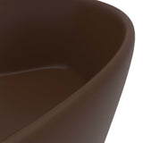 Lavabo avec trop-plein Marron foncé mat 36x13 cm Céramique