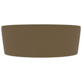 Lavabo de luxe avec trop-plein Crème mat 36x13 cm Céramique